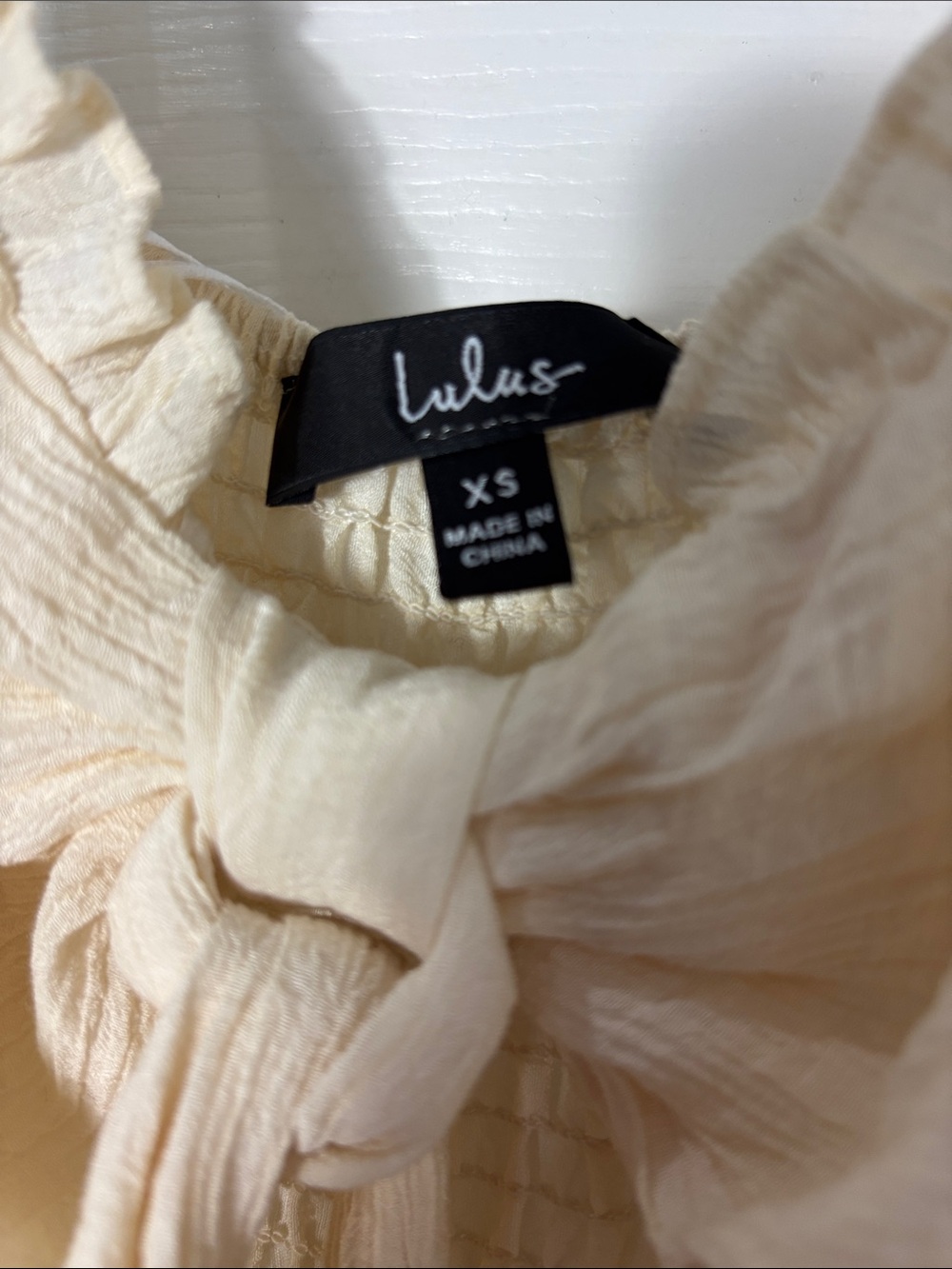 Lulu's Tier It Up Cream Knotted Front Tiered Ruffled Maxi Dress Size XS - Picture 11 of 11
